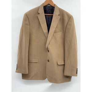 Chaps Ralph Lauren Blazer Sport Coat Men Size 48R Tan Beige‎